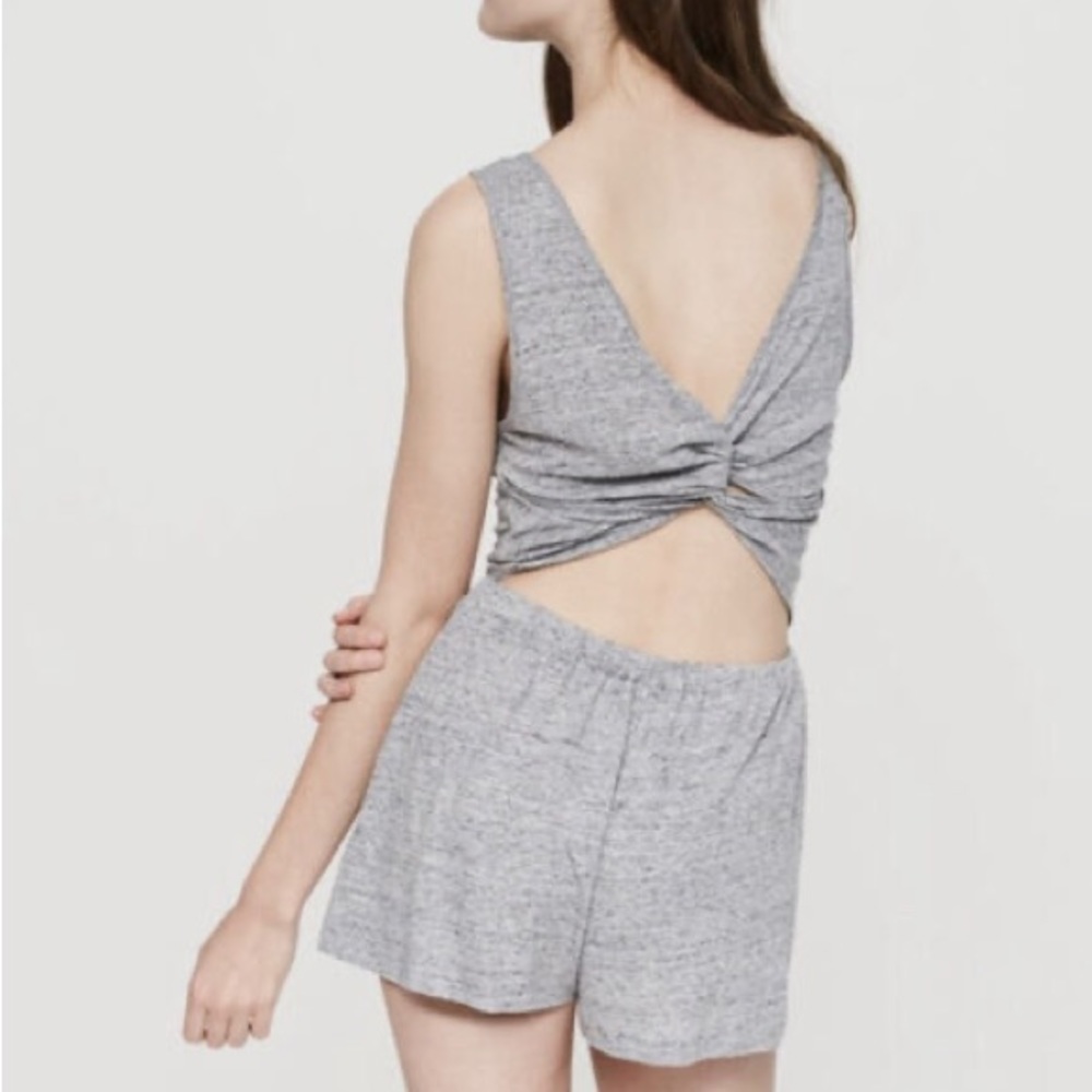 Lou & Grey Linen Jersey Twist Romper - Size Small